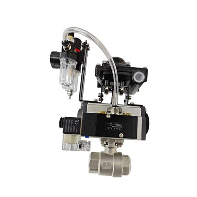 Сферичен вентил с пневматична резба Клапан с въздушно управление